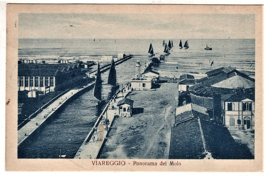 Cartolina Viareggio panorama del molo | Collezionissimo