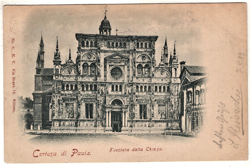 Cartolina Pavia la Certosa | Collezionissimo