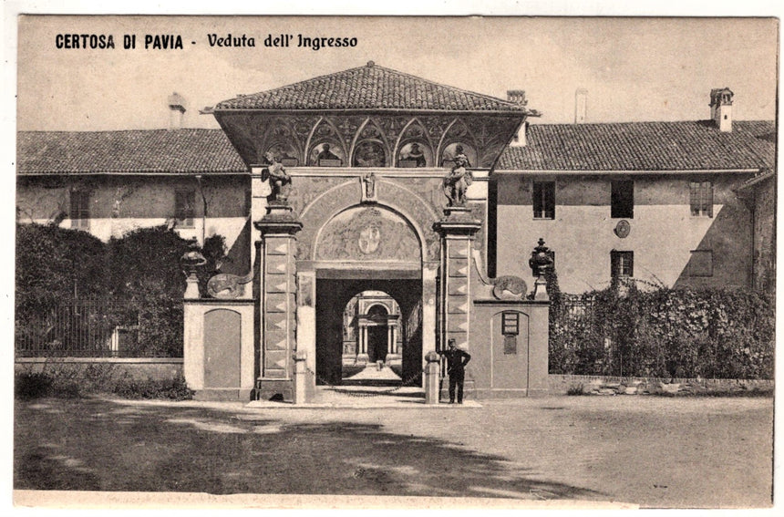 Cartolina Pavia Certosa ingresso | Collezionissimo