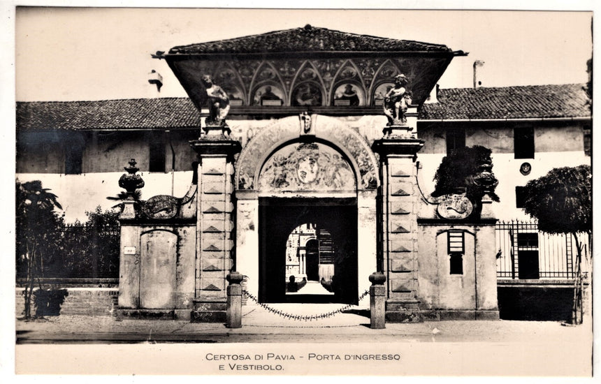 Cartolina Pavia Certosa ingresso | Collezionissimo