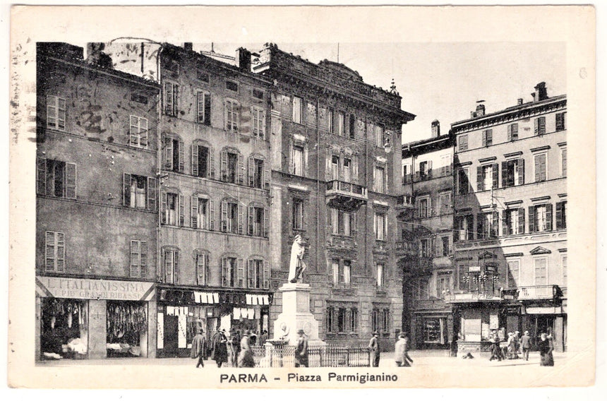 Cartolina Parma piazza Parmigianino | Collezionissimo