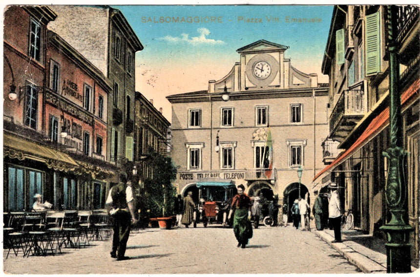 Cartolina Parma Salsomaggiore piazza V.Emanuele | Collezionissimo