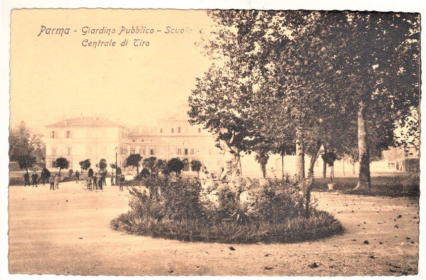 Cartolina Parma giardini scuola centrale di tiro | Collezionissimo