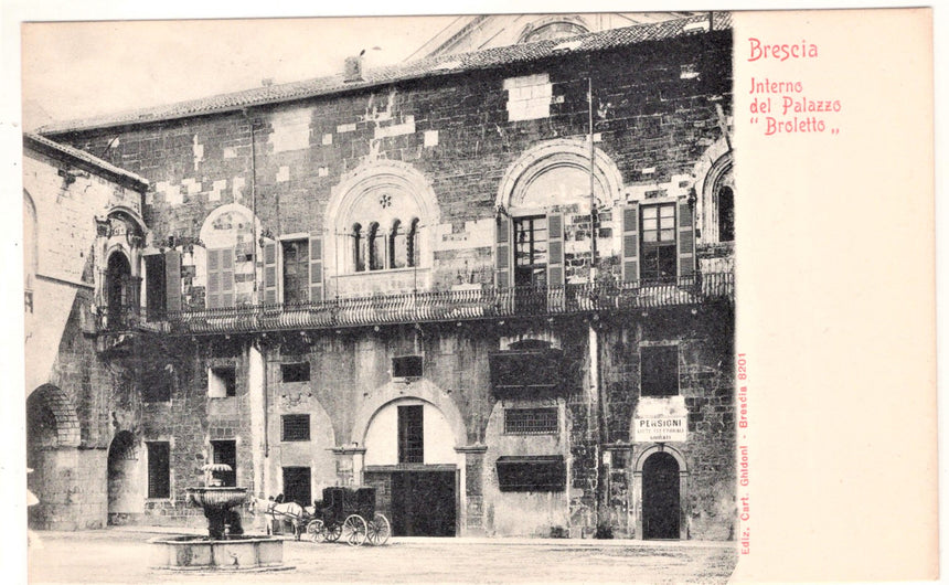 Cartolina Brescia palazzo Broletto intrno | Collezionissimo