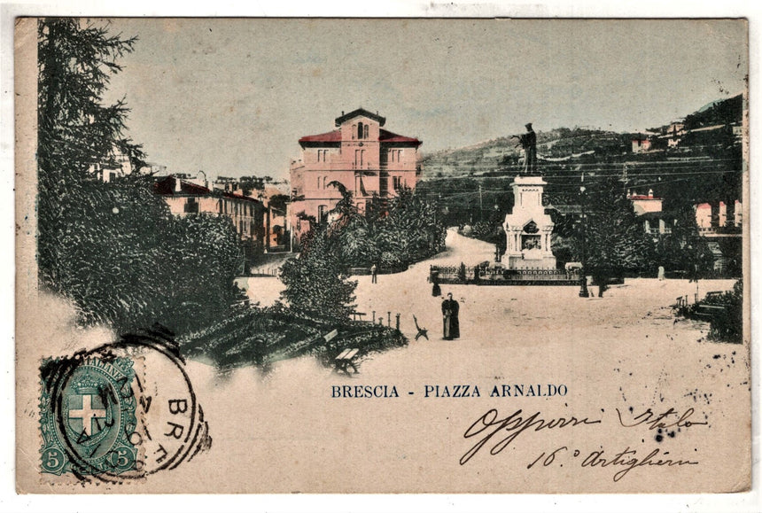 Cartolina Brescia piazza Arnaldo | Collezionissimo