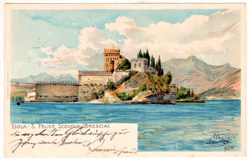 Cartolina Brescia lago di Garda isola S.Felice Scovolo | Collezionissimo