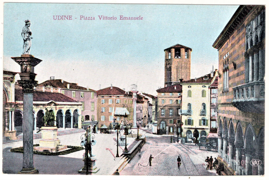 Cartolina Udine piazza V.Emanuele | Collezionissimo