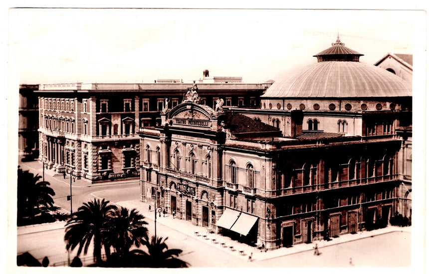 Cartolina Bari teatro e banca Italia | Collezionissimo