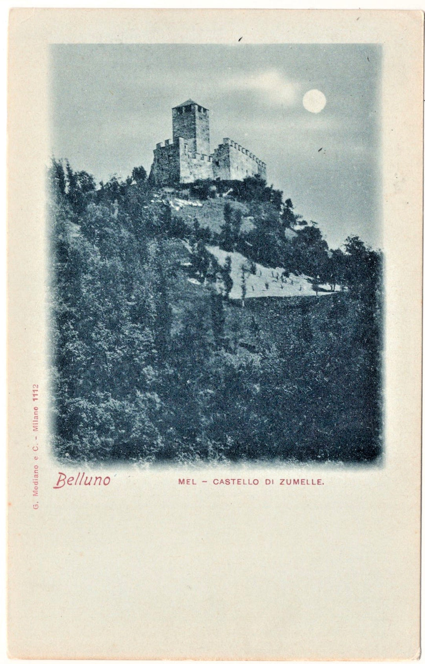 Cartolina Belluno Mel il castello di Zumelle | Collezionissimo