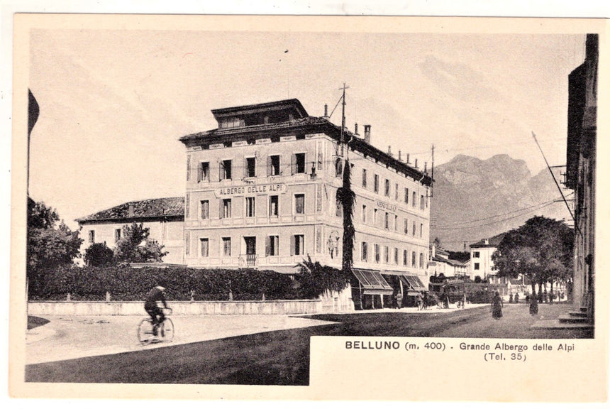 Cartolina Belluno gran albergo delle Alpi | Collezionissimo