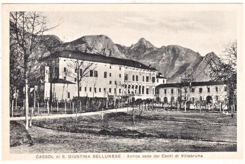 Cartolina Belluno Cassol di S.Giustina sede conti di Villabruna | Collezionissimo