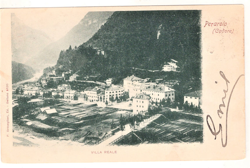 Cartolina Belluno Perarolo villa Reale | Collezionissimo