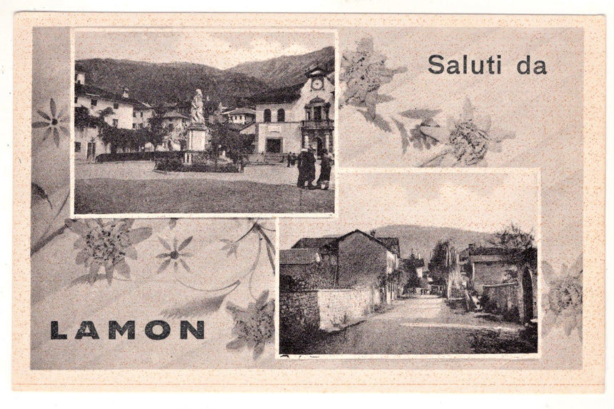 Cartolina Belluno saluti da Lamon | Collezionissimo