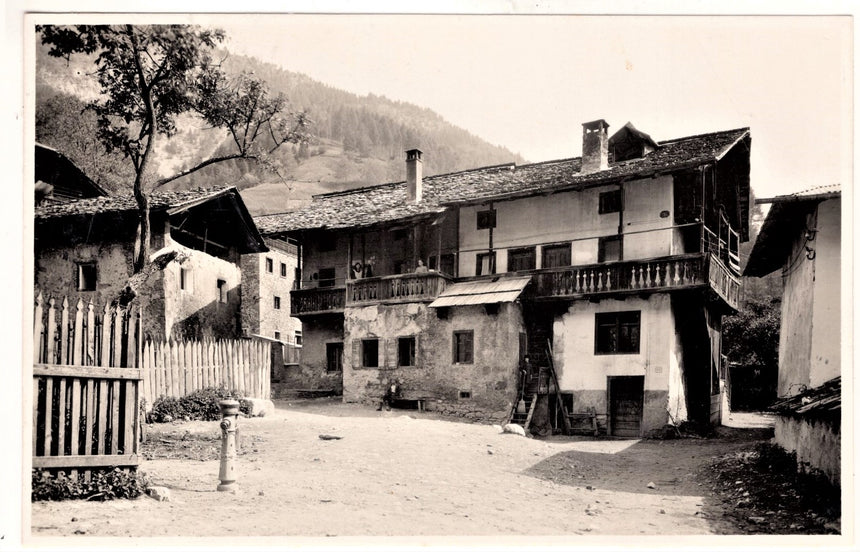 Cartolina Belluno Cadore case rustiche foto Burloni | Collezionissimo