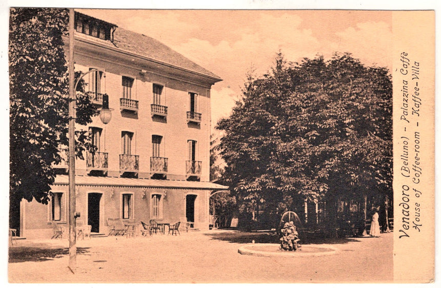 Cartolina Belluno Venadoro palazzina caffè | Collezionissimo