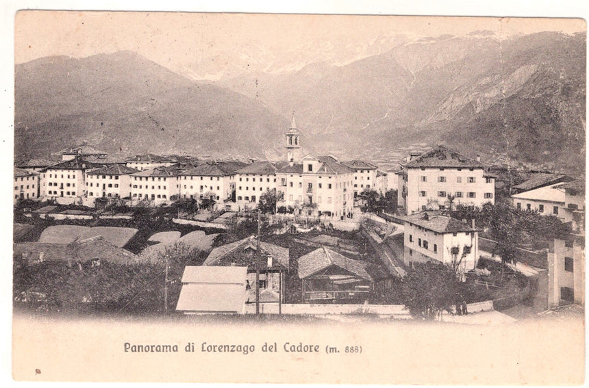 Cartolina Belluno Lorenzago del Cadore panorama | Collezionissimo