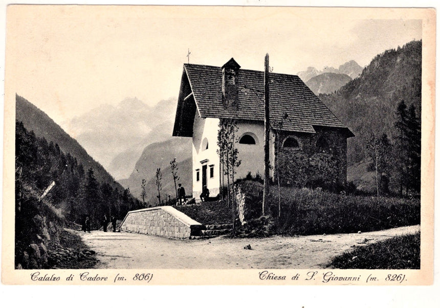 Cartolina Belluno Calalzo di Cadore chiesa S.Giovanni | Collezionissimo