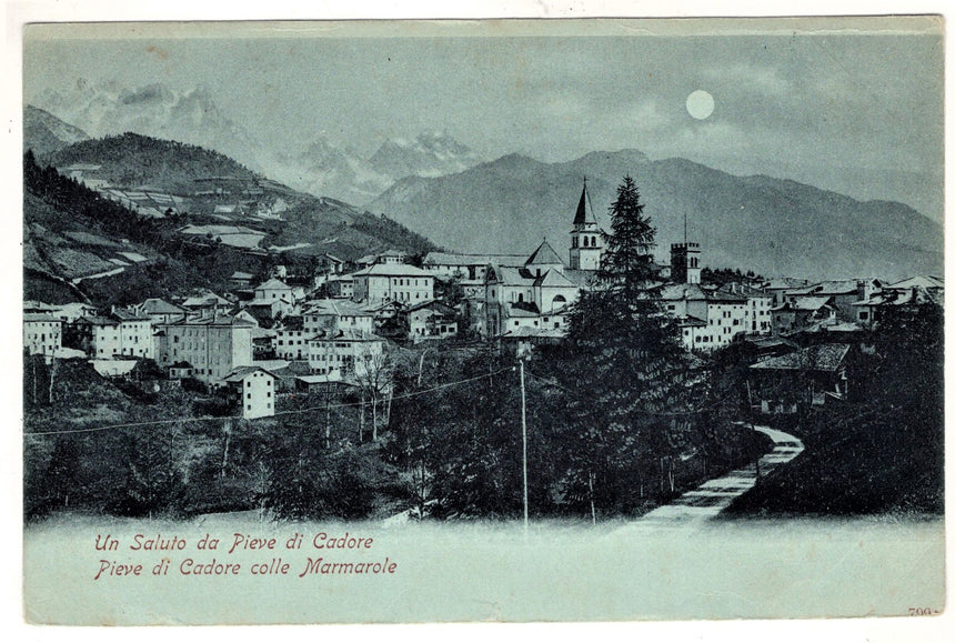 Cartolina Belluno un saluto da Pieve di Cadore | Collezionissimo