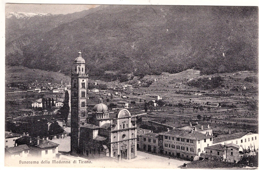 Cartolina Sondrio panorama della Madonna di Tirano | Collezionissimo