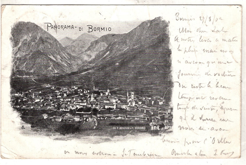 Cartolina Sondrio Bormio panorama | Collezionissimo