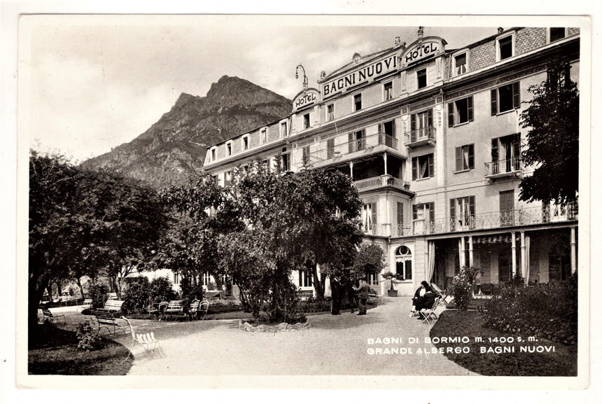 Cartolina Sondrio Bormio grande albergo bagni nuovi | Collezionissimo