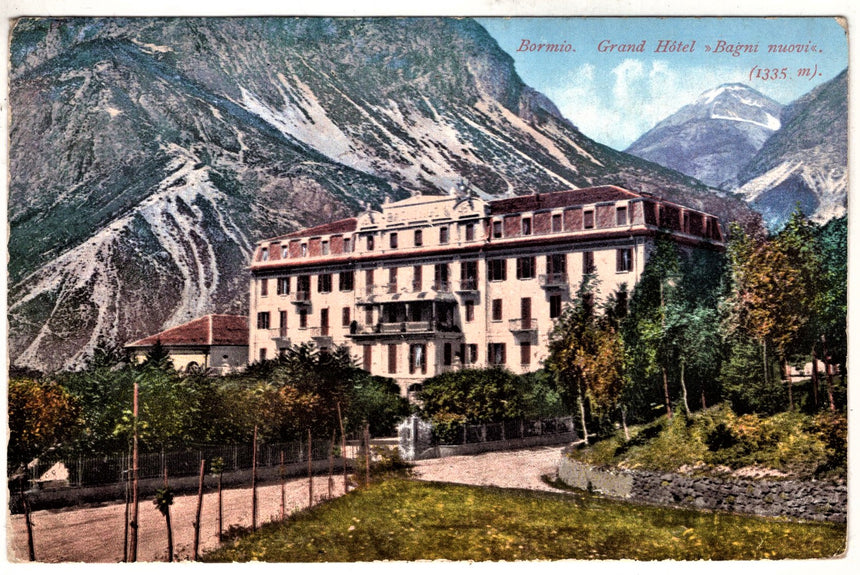 Cartolina Sondrio Bormio gran hotel bagni nuovi | Collezionissimo