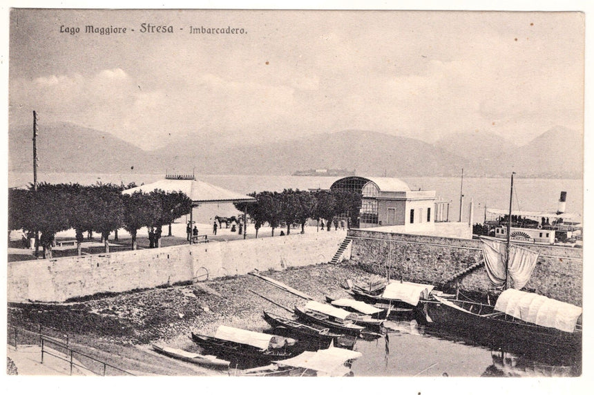 Cartolina Lago Maggiore Stresa imbarcadero | Collezionissimo