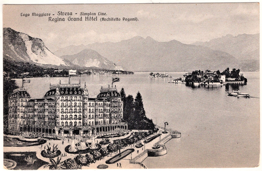 Cartolina Lago Maggiore Stresa Regina grand hotel | Collezionissimo