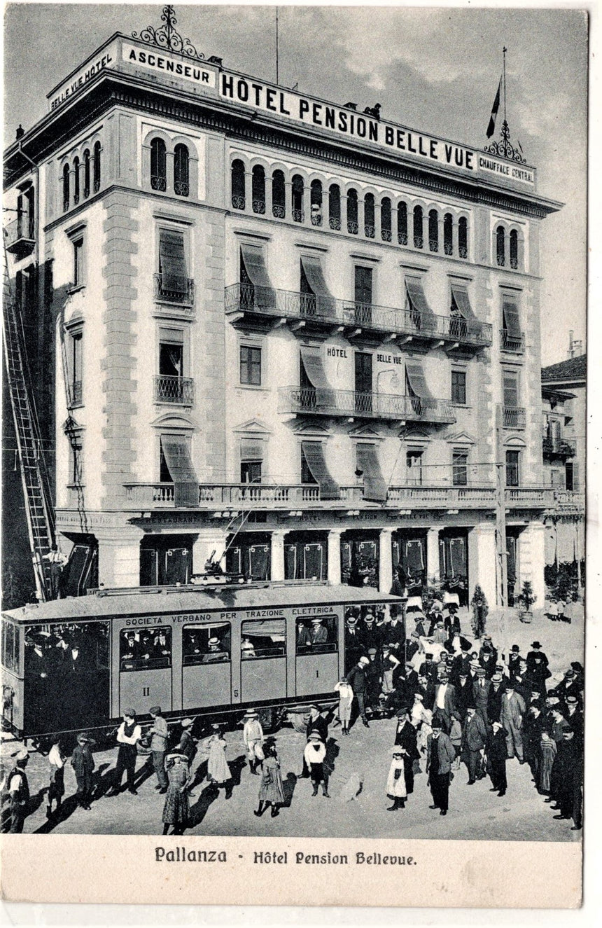 Cartolina Lago Maggiore Pallanza Hotel pensio Belle Vue | Collezionissimo