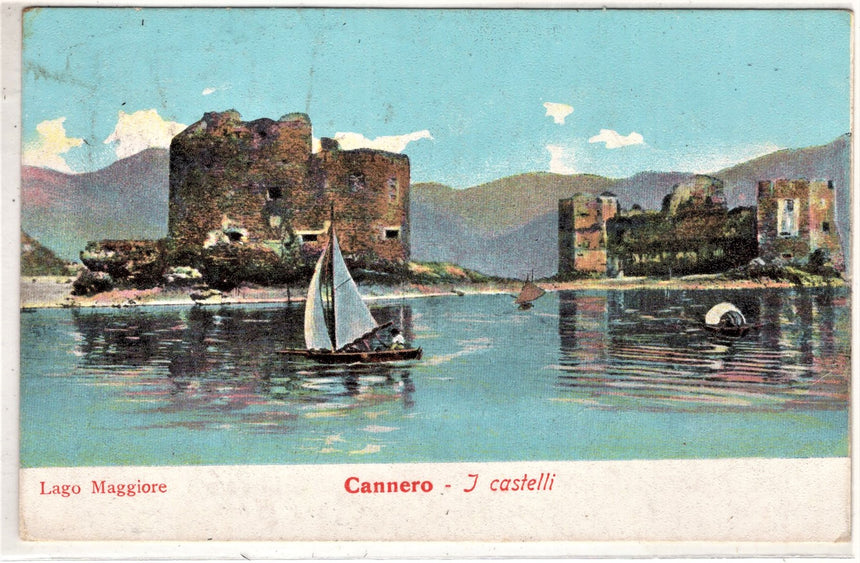 Cartolina Lago Maggiore Verbania Cannero i castelli | Collezionissimo