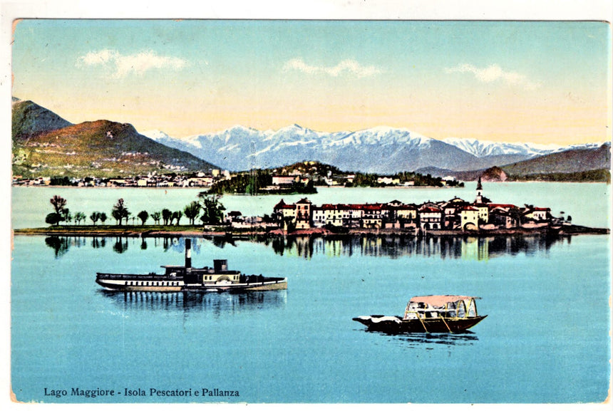 Cartolina Lago Maggiore Verbania isola pescatori e Pallanza | Collezionissimo