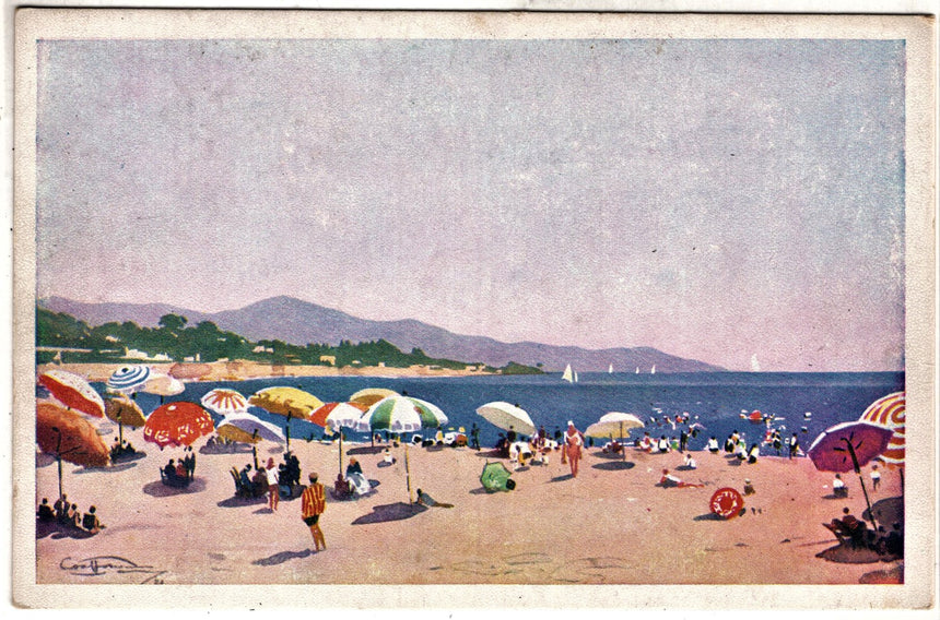 Cartolina Imperia San Remo la spiaggia | Collezionissimo