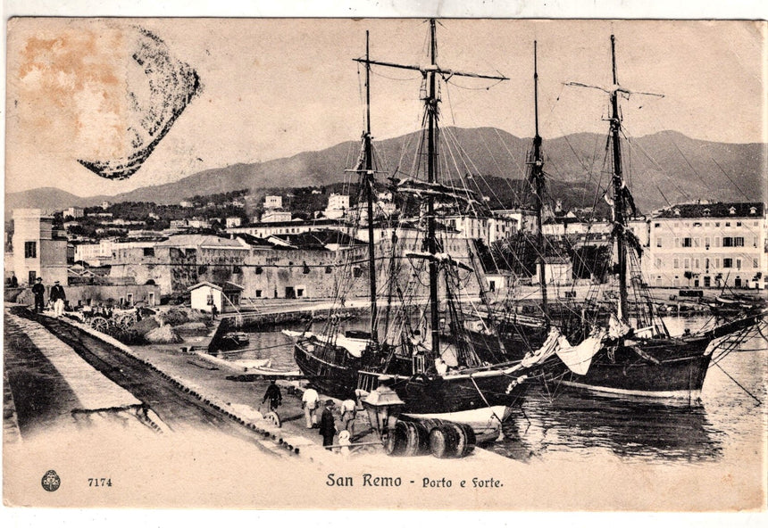 Cartolina Imperia San Remo porto e forte | Collezionissimo