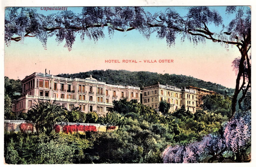 Cartolina Imperia San Remo Hotel Royal villa Oster | Collezionissimo