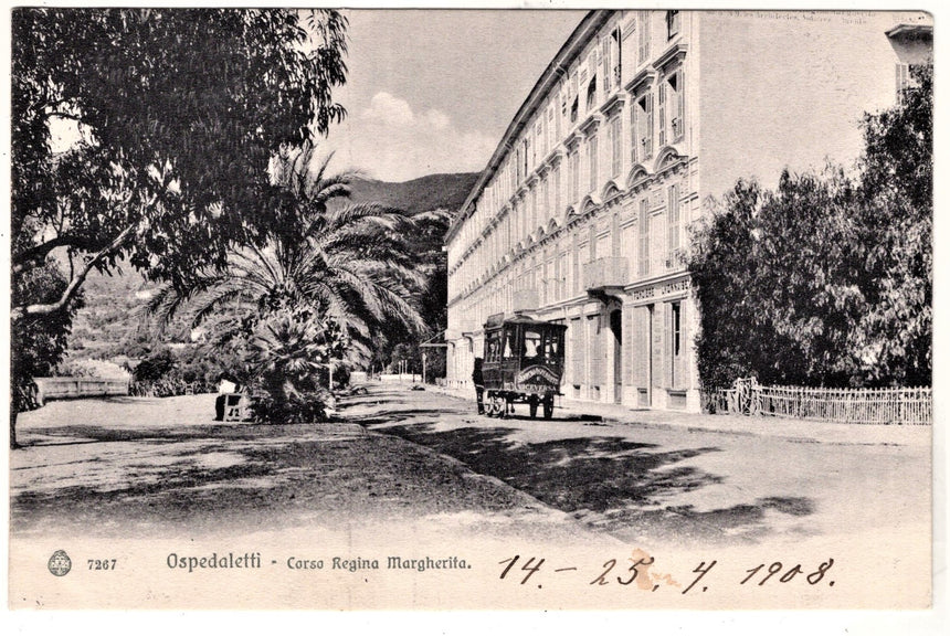 Cartolina Imperia Ospedaletti corso regina Margherita | Collezionissimo