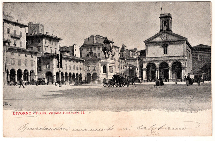 Cartolina Imperia Livorno piazza V. Emanuele II | Collezionissimo