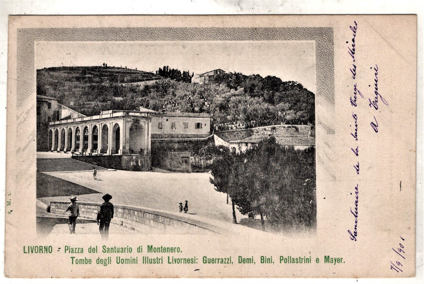 Cartolina Imperia Livorno piazza Santuario Montenero | Collezionissimo