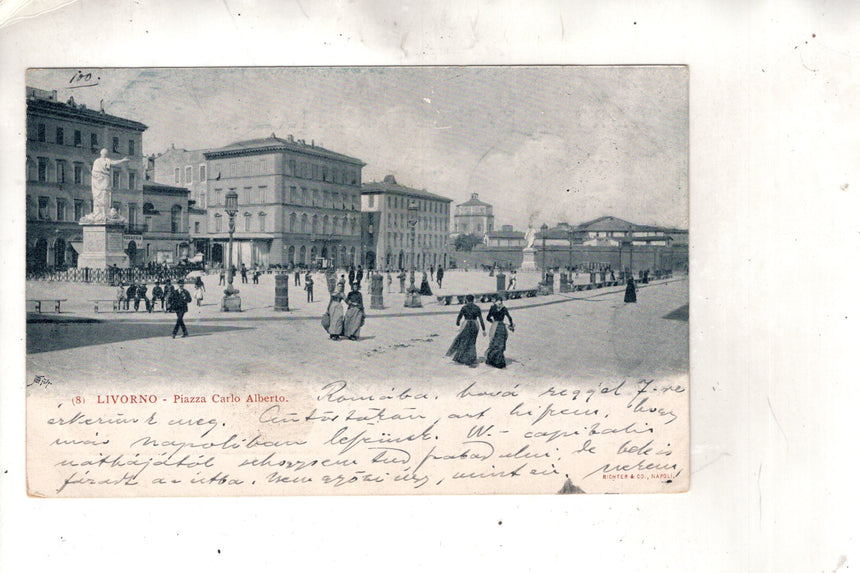 Cartolina Imperia Livorno piazza Carlo Alberto | Collezionissimo