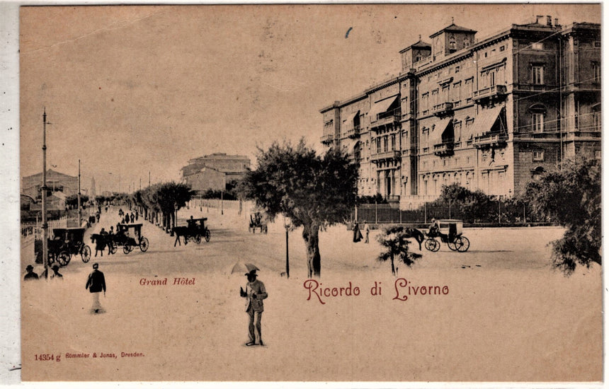 Cartolina Imperia Livorno Gran Hotel ricordo di Livorno | Collezionissimo