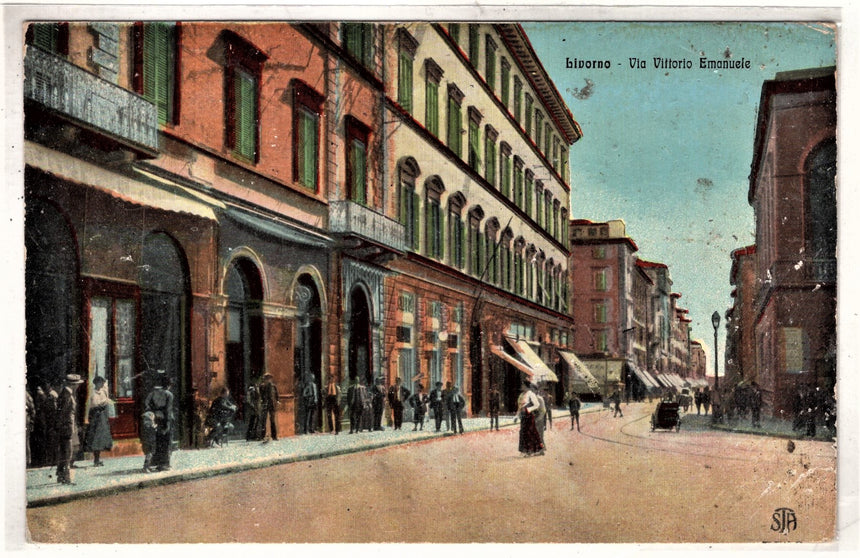 Cartolina Imperia Livorno via V. Emanuele | Collezionissimo