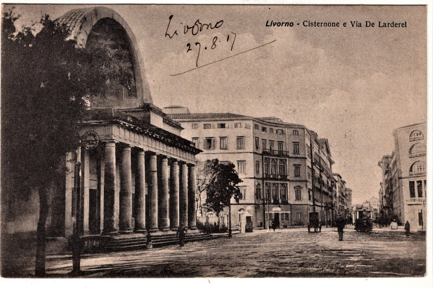 Cartolina Imperia Livorno Cisternone e via De Larderel | Collezionissimo