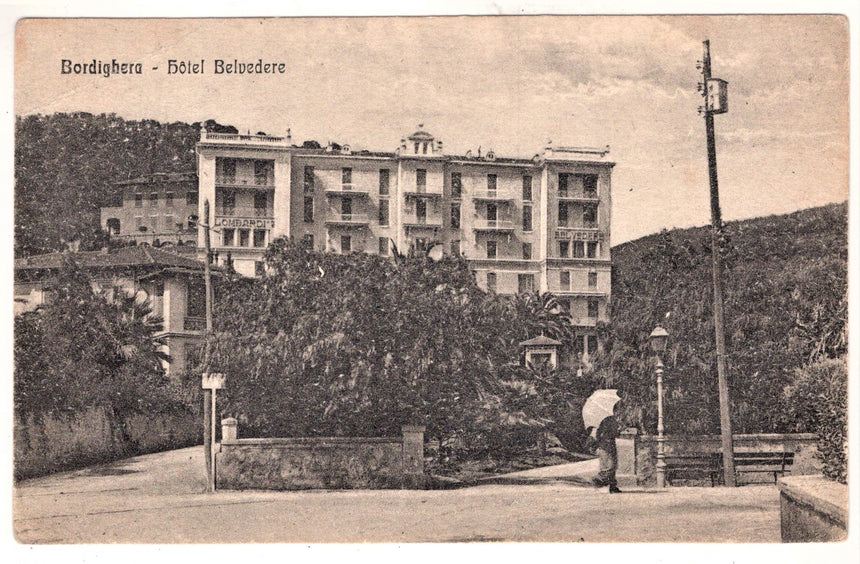 Cartolina Imperia Bordighera Hotel Belvedere | Collezionissimo