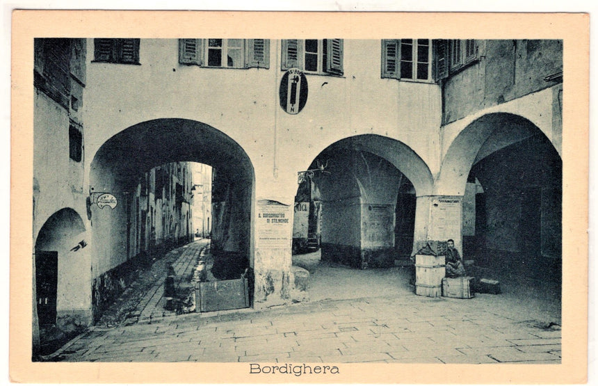 Cartolina Imperia Bordighera portici | Collezionissimo