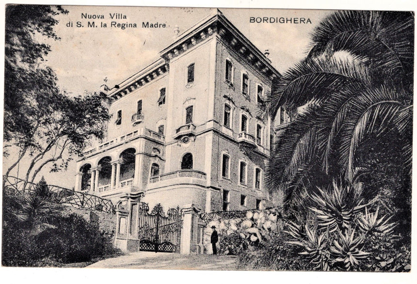 Cartolina Imperia Bordighera villa di S.M. regina Madre | Collezionissimo