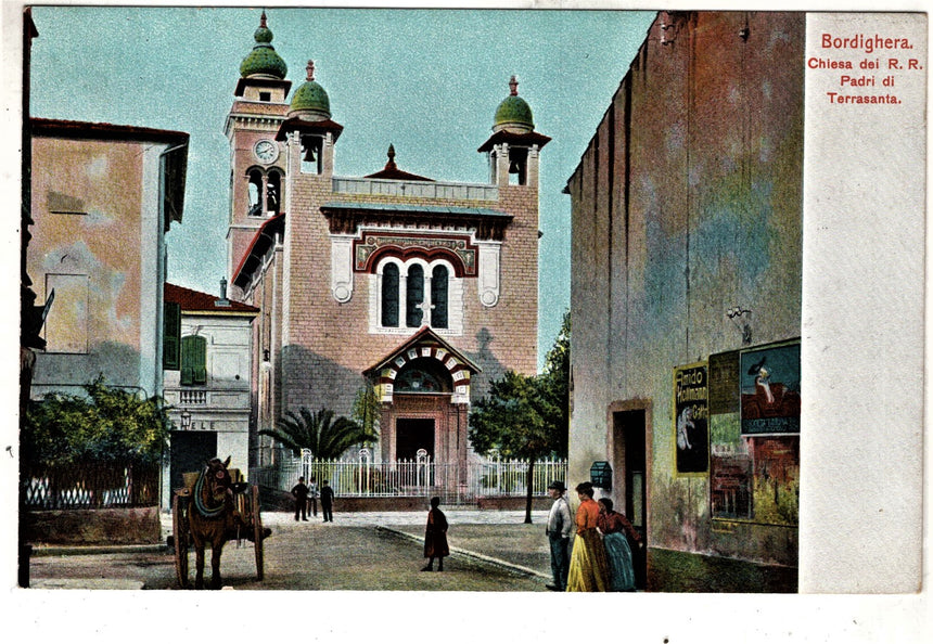 Cartolina Imperia Bordighera Chiesa del R.R. Padri di Terrasanta | Collezionissimo