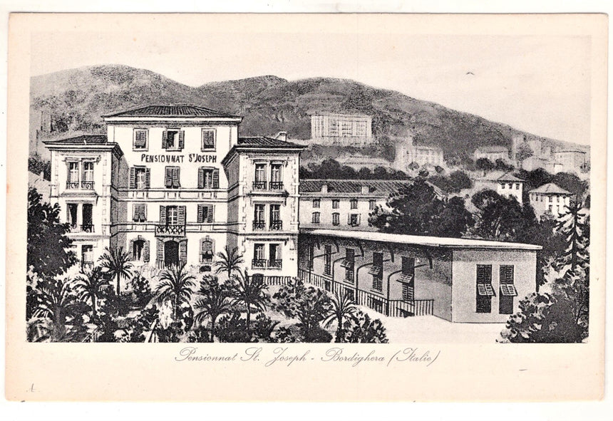 Cartolina Imperia Bordighera Pensionat St.Josef | Collezionissimo