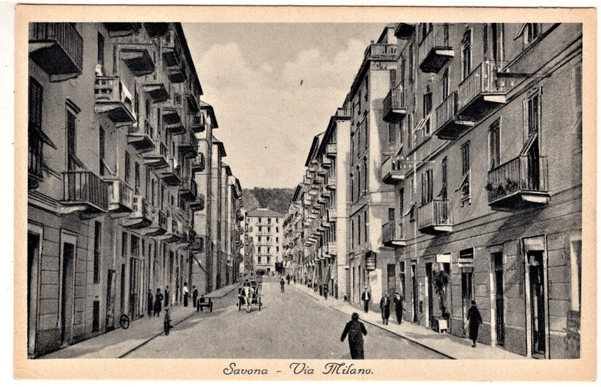 Cartolina Savona via Milano | Collezionissimo