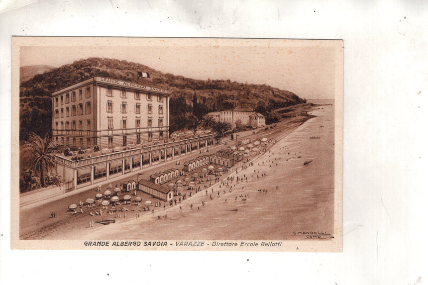 Cartolina Savona Varazze gran albergo Savoia | Collezionissimo