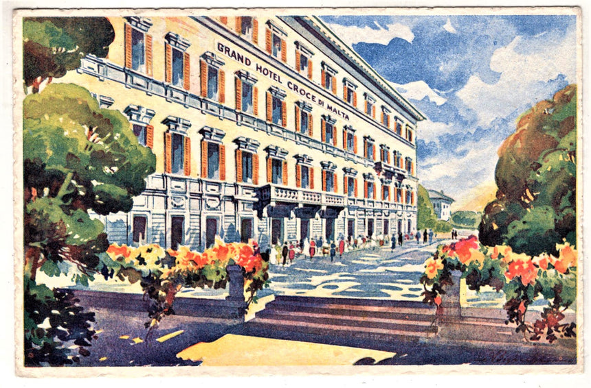 Cartolina Pistoia Montecatini Hotel Croce di Malta | Collezionissimo