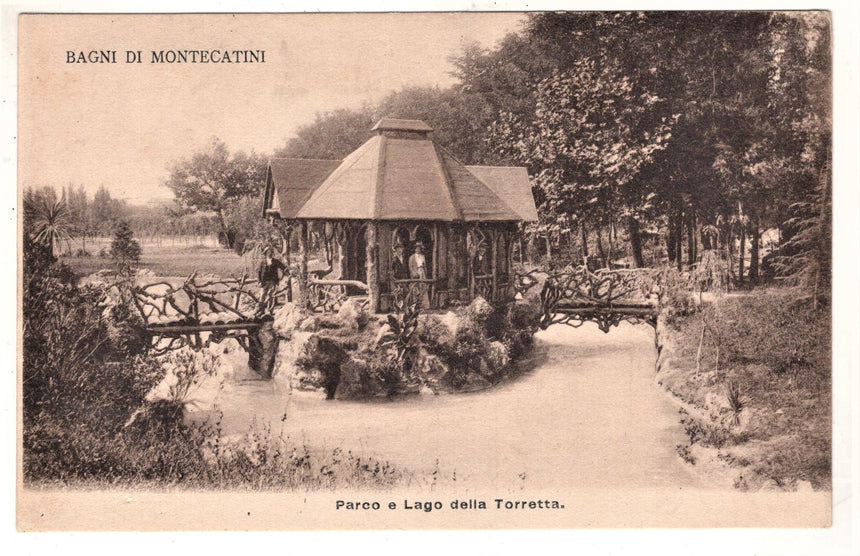 Cartolina Pistoia Montecatini parco e lago della Torretta | Collezionissimo